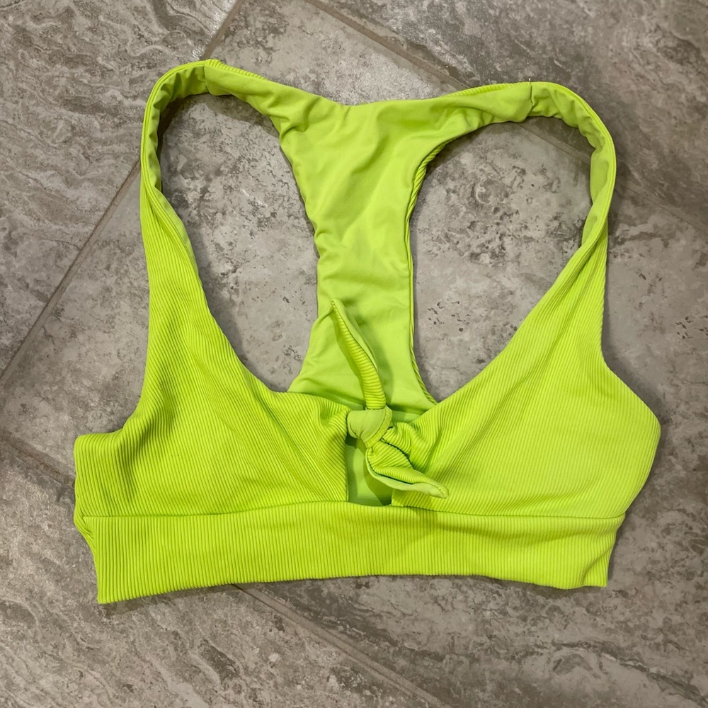 L*Space Ribbed Tara Top in Lime NWOT